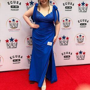 Royal blue evening gown size 18